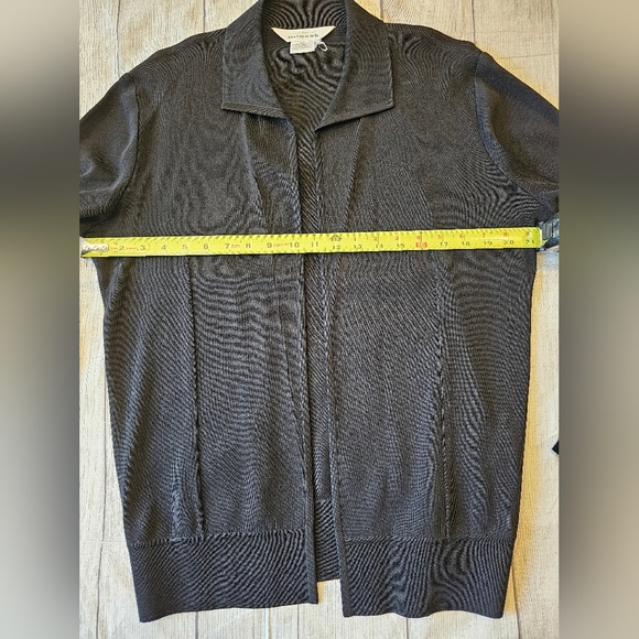 Exclusively Misook Size Medium Black Open Blazer Acrylic Knit Jacket Designer - Picture 9 of 10